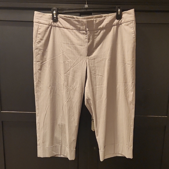 Massimo Pants - Massino SZ 18 Grey Pinstripe Dress Capris